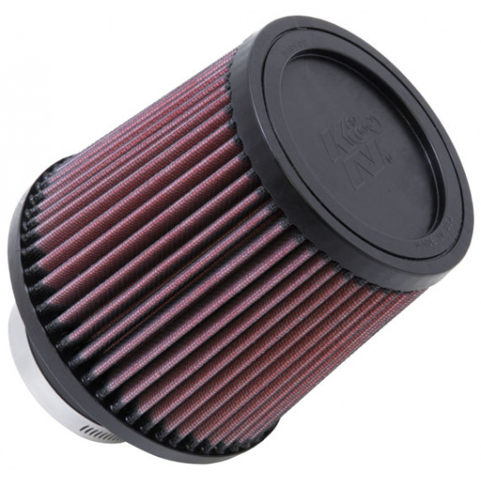 K&N univerzální kulatý zkosený filtr se vstupem 76 mm a výškou 141 mm, gumový vrchlík