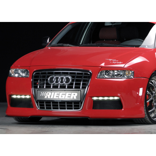 Rieger přední nárazník pro Audi A3 8L 3-dvéř., 5-dvéř., plast ABS bez povrchové úpravy, pro orig. masku Audi z modelu S, s výřezy pro světla na denní svícení Rieger přední nárazník pro Audi A3 8L 3-dvéř., 5-dvéř., plast ABS bez povrchové úpravy, pro orig. masku Audi z modelu S, s výřezy pro světla na denní svícení