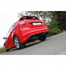 Fox Sportauspuff koncový tlumič výfuku s koncovkou 1x100 Typ 16 na obou stranách pro Ford Focus III 2013- s motorem 1.5, 1.6, model S hatchback Fox Sportauspuff koncový tlumič výfuku s koncovkou 1x100 Typ 16 na obou stranách pro Ford Focus III 2013- s motorem 1.5, 1.6, model S hatchback