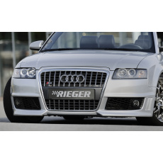 Rieger přední nárazník pro Audi A4 8H kabriolet před faceliftem, plast ABS bez povrchové úpravy, s žebrováním, s držáky originálních mlhových světel Rieger přední nárazník pro Audi A4 8H kabriolet před faceliftem, plast ABS bez povrchové úpravy, s žebrováním, s držáky originálních mlhových světel