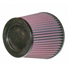 K&N univerzální kulatý zkosený filtr se vstupem 127 mm a výškou 143 mm, karbonový vrchlík