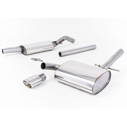 Milltek Sport výfukový systém cat-back s rezonátorem (tišší) pro Volkswagen Corrado VR6 1992-1995, typ koncovek: leštěné Milltek Sport výfukový systém cat-back s rezonátorem (tišší) pro Volkswagen Corrado VR6 1992-1995, typ koncovek: leštěné