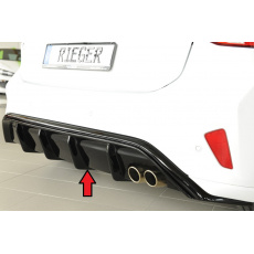 Rieger vložka zadního nárazníku pro Ford Focus 4 DEH 5-dvéř. (hatchback), plast ABS lakovaný do černé lesklé barvy