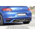 Rieger spoiler pod zadní nárazník pro Volkswagen Scirocco 3 13 2-dvéř. před faceliftem r.v. 08/08-04/14, plast ABS s povrchovou úpravou Carbon-Look, pro dvojité koncovky na obou stranách
