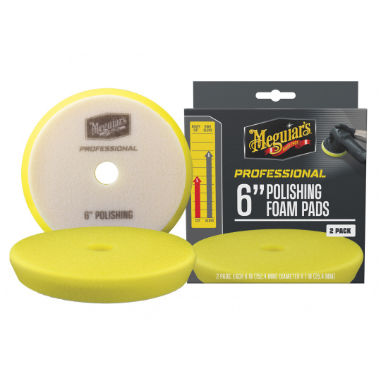 Meguiar's Professional Polishing Foam Pad - pěnové lešticí kotouče, průměr: 6", 2 kusy Meguiar's Professional Polishing Foam Pad - pěnové lešticí kotouče, průměr: 6", 2 kusy