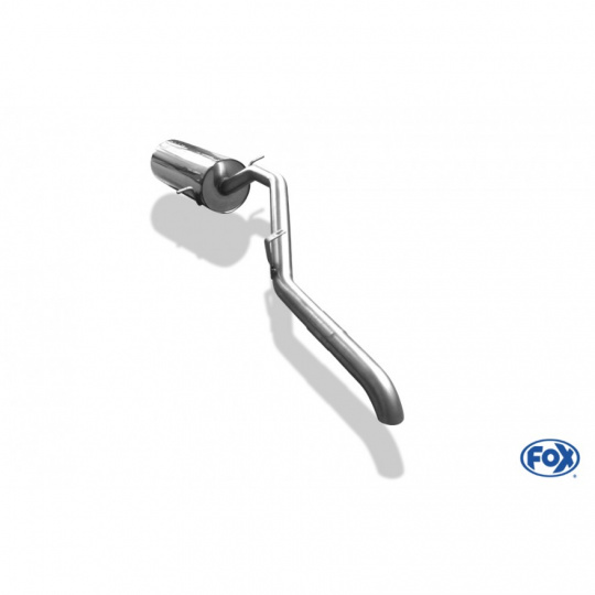 Fox Sportauspuff koncový tlumič výfuku s koncovkou 1x55 Typ 26 pro Nissan Pick UP Typ D22 s motorem 2.5 TDI