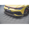 Maxton Design spoiler pod přední nárazník s křidélky ver.1 pro Volkswagen Golf GTI Mk8, černý lesklý plast ABS, Clubsport