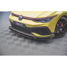 Maxton Design spoiler pod přední nárazník s křidélky ver.1 pro Volkswagen Golf GTI Mk8, černý lesklý plast ABS, Clubsport