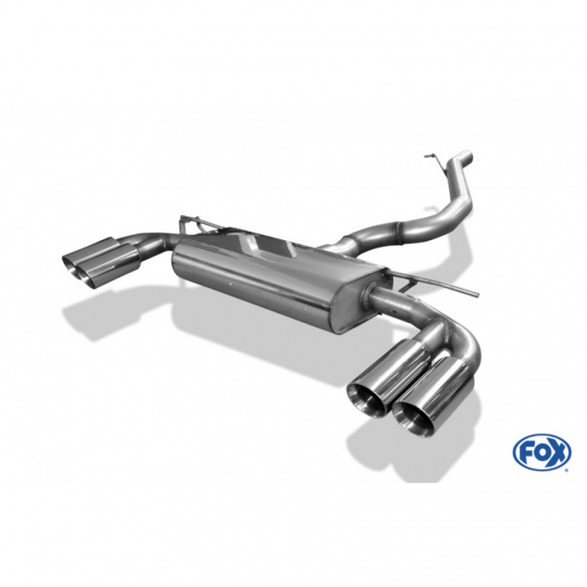 Fox Sportauspuff koncový tlumič výfuku s koncovkou 2x80 Typ 25 na obou stranách pro Volkswagen Golf VII 2012- s motorem 2.0 TDI