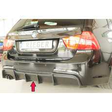 Rieger vložka zadního nárazníku pro BMW řada 3 E90, E91 sedan, touring, plast ABS bez povrchové úpravy, s dvojitou koncovkou na levé straně