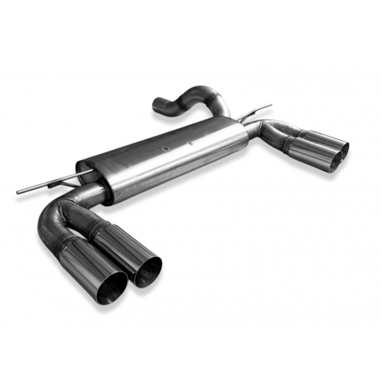 Fox Sportauspuff koncový tlumič výfuku s koncovkou 2x76 Typ 10 na obou stranách pro Honda Civic Type-R Mk7 2000- s motorem 2.0, EP3 Fox Sportauspuff koncový tlumič výfuku s koncovkou 2x76 Typ 10 na obou stranách pro Honda Civic Type-R Mk7 2000- s motorem 2.0, EP3