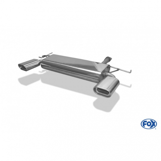 Fox Sportauspuff koncový tlumič výfuku s koncovkou 135x80 Typ 53 na obou stranách pro Kia Sportage s motorem 2.0