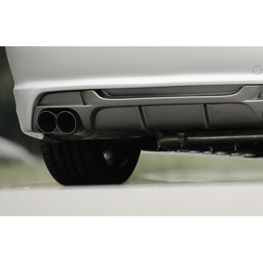 Rieger vložka zadního nárazníku pro BMW řada 3 E46 kabriolet, plast ABS s povrchovou úpravou Carbon-Look