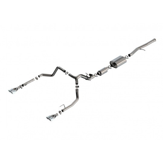 Borla Cat-Back výfukový systém "S-Type" pro Chevrolet Silverado 1500 6.2L V8, automat, 2WD/4WD, EC s SB (6'7") 147.4" WB/ CC s SB (5'10") 147.4" WB, r.v. 2024, chromové koncovky Borla Cat-Back výfukový systém "S-Type" pro Chevrolet Silverado 1500 6.2L V8, automat, 2WD/4WD, EC s SB (6'7") 147.4" WB/ CC s SB (5'10") 147.4" WB, r.v. 2024, chromové koncovky