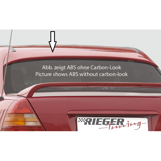 Rieger patka na zadní okno pro Mercedes třída C W202 sedan, plast ABS s povrchovou úpravou Carbon-Look Rieger patka na zadní okno pro Mercedes třída C W202 sedan, plast ABS s povrchovou úpravou Carbon-Look