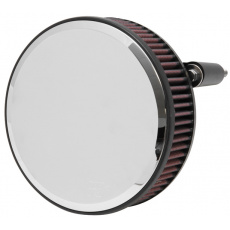 K&N Street Metal sportovní kit sání pro HARLEY DAVIDSON FLD Switchback 103 CI 2012-2016 chromový vrchlík, výška: 64 mm