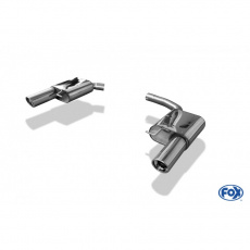 Fox Sportauspuff koncový tlumič výfuku pro jednoduché vedení s koncovkou 1x100 Typ 17 na obou stranách pro Audi A5 Sportback 2007- s motorem 2.0 TFSI, 2.7 TDI, 3.0 TDI