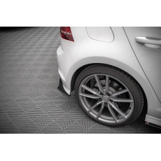 Maxton Design "Street Pro" boční difuzory pod zadní nárazník pro Volkswagen Golf R Mk7, plast ABS bez povrchové úpravy, s červenou linkou