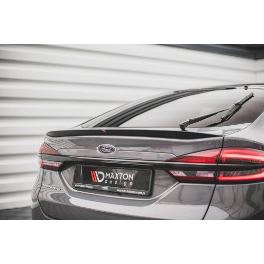 Maxton Design prodloužení spoileru pro Ford Mondeo Mk5 Facelift, černý lesklý plast ABS, liftback