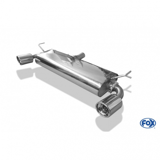 Fox Sportauspuff koncový tlumič výfuku s koncovkou 1x100 Typ 17 na obou stranách pro Renault Koleos Diesel s motorem 2.0 dCi
