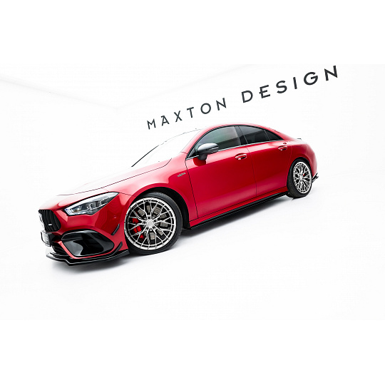Maxton Design difuzory pod boční prahy pro Mercedes CLA C118 AMG 45 Aero Facelift, černý lesklý plast ABS Maxton Design difuzory pod boční prahy pro Mercedes CLA C118 AMG 45 Aero Facelift, černý lesklý plast ABS