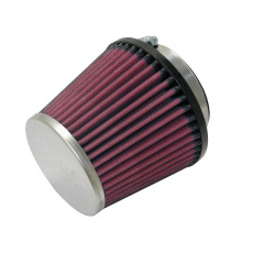 K&N univerzální kulatý zkosený filtr se vstupem 64 mm a výškou 98 mm, kovový vrchlík