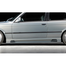 Rieger boční práh mont. strana levá pro BMW řada 3 E30 kabriolet, kupé, sedan, touring, plast ABS bez povrchové úpravy, s prolisem, s prolisem a dvěma výřezy