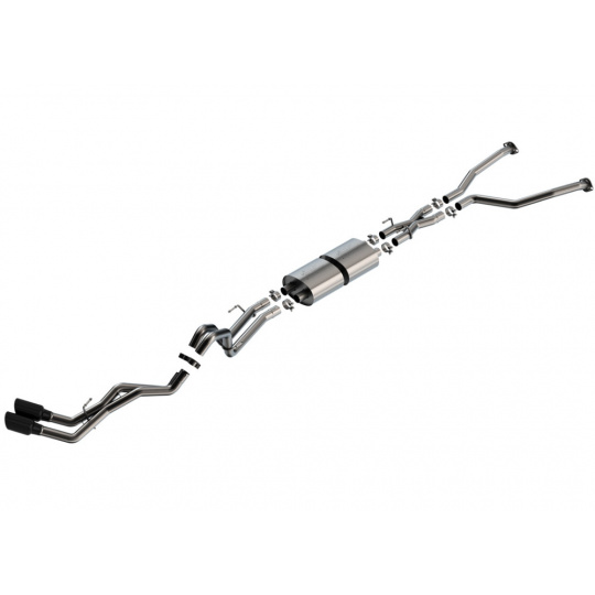 Borla Cat-Back výfukový systém "ATAK" pro Toyota Tundra, 3,4L V6, automat, 2WD/4WD, DC s SB (6'6'') 145.7'' WB/CrewMax Cab s SB (5'6'') 145,7'' WB, typ koncovek: černé Borla Cat-Back výfukový systém "ATAK" pro Toyota Tundra, 3,4L V6, automat, 2WD/4WD, DC s SB (6'6'') 145.7'' WB/CrewMax Cab s SB (5'6'') 145,7'' WB, typ koncovek: černé