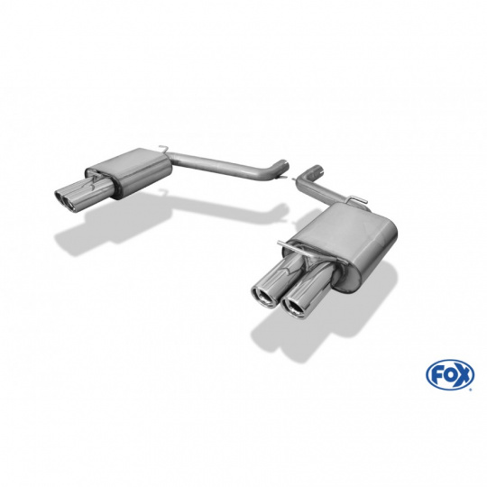 Fox Sportauspuff koncový tlumič výfuku s koncovkou 2x80 Typ 17 na obou stranách pro Chrysler 300C s motorem 5.7