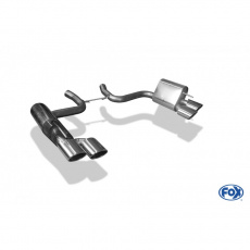 Fox Sportauspuff koncový tlumič výfuku s koncovkou 2x115x85 Typ 32 na obou stranách pro Mercedes SL 230 s motorem 5.5