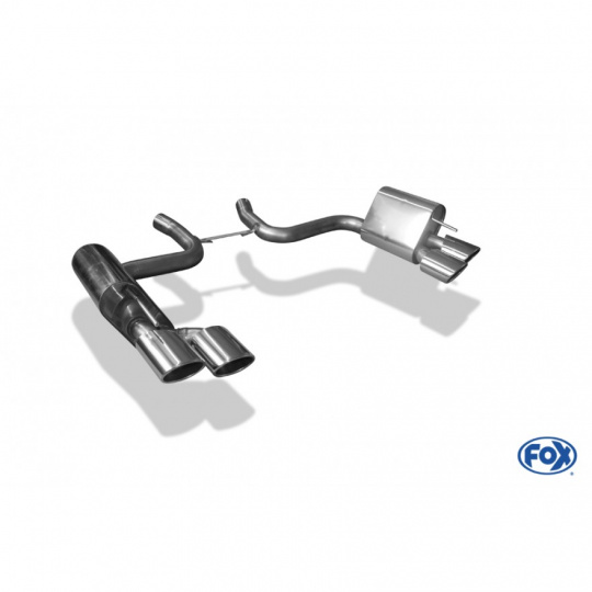Fox Sportauspuff koncový tlumič výfuku s koncovkou 2x115x85 Typ 32 na obou stranách pro Mercedes SL 230 s motorem 5.5