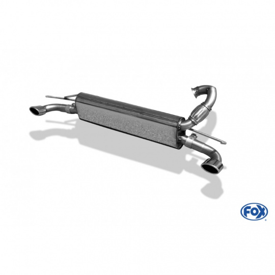 Fox Sportauspuff s koncovkou 86x54 Typ 32 na obou stranách pro Smart Forfour 453 s motorem 1.0