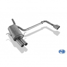 Fox Sportauspuff koncový tlumič výfuku s koncovkou 2x76 Typ 10 na obou stranách pro BMW řada 3 E46 s motorem 1.6, 1.8, 1.9