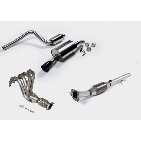 Milltek Sport kompletní výfukový systém s rezonátorem (quieter), vč. Hi-Flow sportovního katalyzátoru pro Ford Fiesta Mk6 ST 150 2005-2008