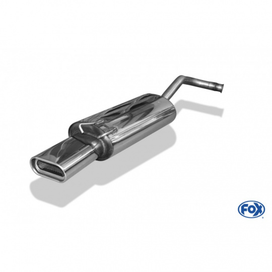Fox Sportauspuff koncový tlumič výfuku s koncovkou 135x80 Typ 53 pro Renault 19 s motorem 1.4, 1.8, 1.9 D, 5dvéř./Cabrio Fox Sportauspuff koncový tlumič výfuku s koncovkou 135x80 Typ 53 pro Renault 19 s motorem 1.4, 1.8, 1.9 D, 5dvéř./Cabrio