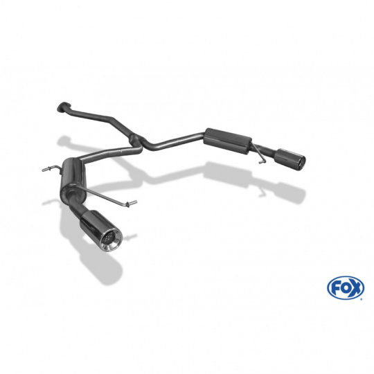 Fox Sportauspuff koncový tlumič výfuku s koncovkou 1x90 Typ 13 na obou stranách pro Mazda 6 GH 2007- s motorem 2.0 D, 2.2 D Fox Sportauspuff koncový tlumič výfuku s koncovkou 1x90 Typ 13 na obou stranách pro Mazda 6 GH 2007- s motorem 2.0 D, 2.2 D