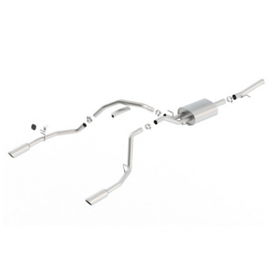 Borla Cat-Back výfukový systém "ATAK" pro Chevrolet Silverado 1500 5,3l 2-dvéř. RC/SB 78,8", WB 119", r.v. od 14-18, typ koncovek: chromové Borla Cat-Back výfukový systém "ATAK" pro Chevrolet Silverado 1500 5,3l 2-dvéř. RC/SB 78,8", WB 119", r.v. od 14-18, typ koncovek: chromové