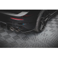 Maxton Design "Street Pro" boční difuzory pod zadní nárazník pro Volkswagen Golf R Mk8, plast ABS bez povrchové úpravy, s červenou linkou