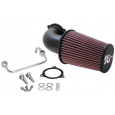 K&N FIPK sportovní kit sání pro HARLEY DAVIDSON FLHR Road King 96 CI 2008-2011, černá hliníková trubka Exc. Lower Fairings