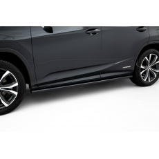 Maxton Design difuzory pod boční prahy pro Lexus RX Mk4 Facelift, černý lesklý plast ABS