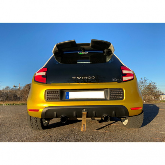 Fox Sportauspuff koncový tlumič výfuku s koncovkou 1x80 Typ 14 na obou stranách pro Renault Twingo III 2014- s motorem 0.9, 1.0