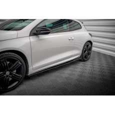 Maxton Design difuzory pod boční prahy ver.2 pro Volkswagen Scirocco R Mk3, černý lesklý plast ABS