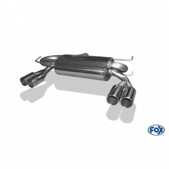 Fox Sportauspuff s koncovkou 2x76 Typ 12 na obou stranách pro Audi A3 8L s motorem 1.8 T, 1.9 TDI