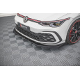 Maxton Design rohové spoilery pod přední nárazník pro Volkswagen Golf GTI Mk8, černý lesklý plast ABS