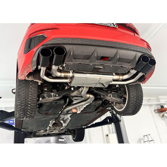 Fox Sportauspuff poloviční výfukový systém od katalyzátoru s výfukovými klapkami s koncovkou 2x115x85 typ 32 černá na obou stranách pro Audi S3 GY 2020- s motorem 2.0 l Fox Sportauspuff poloviční výfukový systém od katalyzátoru s výfukovými klapkami s koncovkou 2x115x85 typ 32 černá na obou stranách pro Audi S3 GY 2020- s motorem 2.0 l