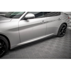 Maxton Design difuzory pod boční prahy pro Alfa Romeo Giulia Sport, černý lesklý plast ABS