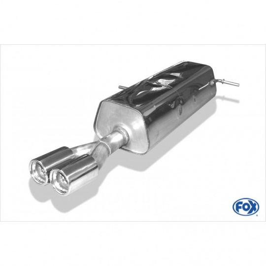 Fox Sportauspuff koncový tlumič výfuku s koncovkou 2x76 Typ 13 pro Peugeot 307 Break, SW s motorem 2.0