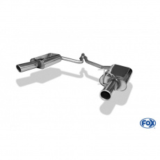 Fox Sportauspuff koncový tlumič výfuku s koncovkou 1x90 Typ 16 na obou stranách pro Seat Exeo s motorem 1.6, 1.8, 2.0 TDI