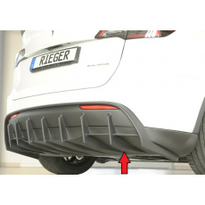 Rieger vložka zadního nárazníku pro Tesla Model Y 003, plast ABS bez povrchové úpravy, bez tažného zařízení