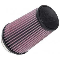 K&N univerzální kulatý zkosený filtr se vstupem 89 mm a výškou 203 mm, gumový vrchlík